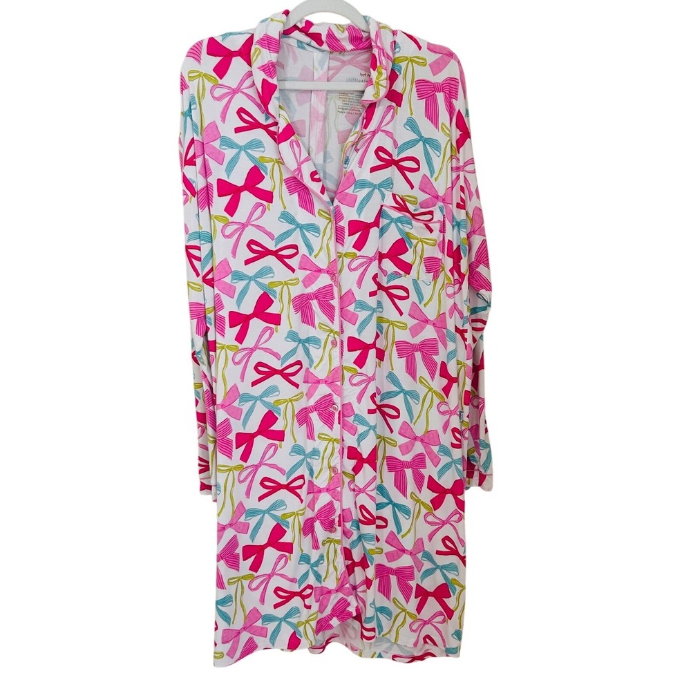 Little Sleepies Womens XXL Lunaluxe Bamboo Viscose Bow Print Sleepshirt